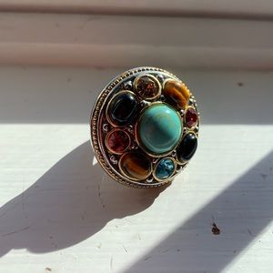 multi-stone sterling silver ring